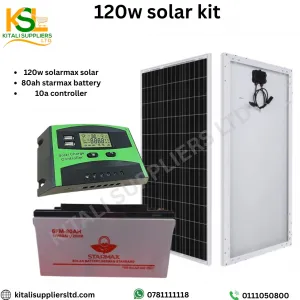 120W Solarmax Panel, 80Ah Starmax Battery & 10A Controller | Complete Solar Kit
