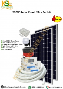 SolarSure 500W TwinPanel PowerKit – 2x250W Panels + 40A Dual Controllers + Accessories Bundle