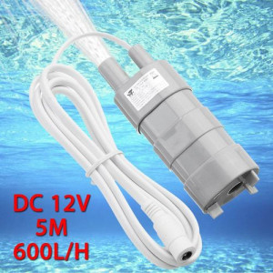 HydroJet™ JT-500 12V Solar Brushless Magnetic Submersible Water Pump – 5M Head, 600L/H Flow Rate