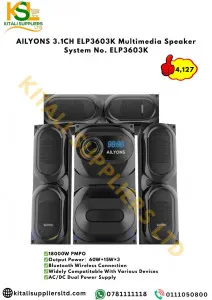 AILYONS 3.1CH ELP3603K Multimedia Speaker System No. ELP3603K