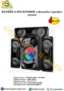 AILYONS 3.1CH ELP3601K subwoofer/speaker system