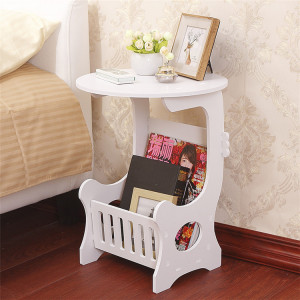 CasaBliss™ White Minimalist Bedside Table – Self-Assembled Nightstand / Coffee Table for Bedrooms & Compact Living Spaces