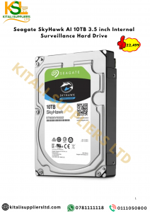 Seagate SkyHawk AI™ 10TB 3.5” Surveillance Hard Drive – Enterprise-Grade AI-Optimized Storage for NVR/DVR Systems