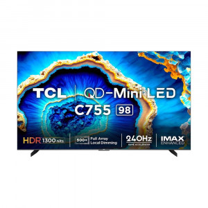 TCL 98C755 – 98-Inch QD-Mini LED 4K UHD Google TV with Dolby Vision, IMAX Enhanced, and Game Master Pro 2.0