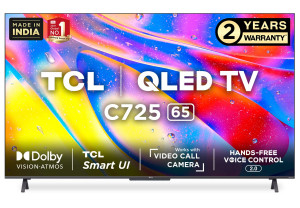 TCL 65â€ 4K QLED 2021 ANDROID TV,ALEXA VOICE,WEB CAMERA-65C725