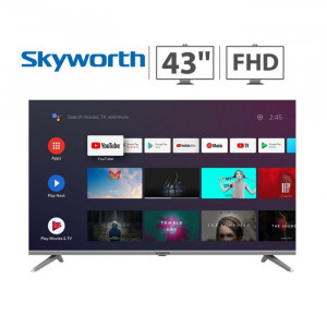 Skyworth 43E3A, 43" Full HD Frameless Smart Android TV – Black