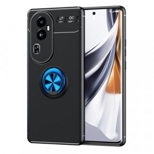 Metal Ring TPU Phone Case For OPPO Reno10 / 10 Pro Global-blue ring