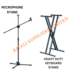 ProStage™ Adjustable Round Base Microphone Stand – Sturdy Mic Holder for Stage, Studio & Events