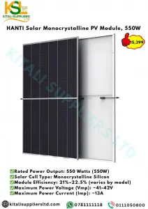 HANTI Solar Monocrystalline PV Module, 550W