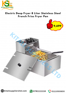 CrispyPro™ 8L Electric Deep Fryer – Stainless Steel Commercial & Home French Fries Fryer Pan