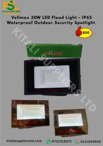 Vellmax 30W LED Flood Light - IP65 Waterproof Outdoor Security Spotlight