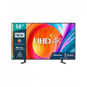 Hisense 58” 4K ULTRA UHD SMART FRAMELESS TV, YOU TUBE, NETFLIX-BLACK