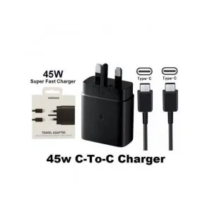 Samsung 45W Super Fast Charging Wall Adapter (Three-Pin) – Black