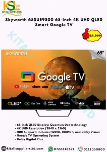 Skyworth 65SUE9500 65-inch 4K UHD QLED Smart Google TV