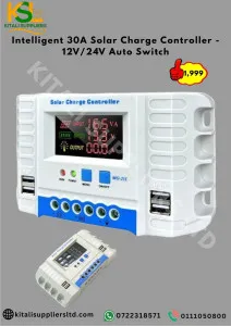 Intelligent 30A Solar Charge Controller -12V/24V Auto Switch