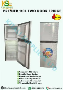 PREMIER 110L TWO DOOR FRIDGE