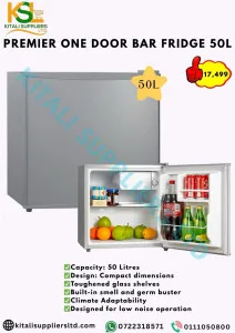 PREMIER ONE DOOR BAR FRIDGE 50L