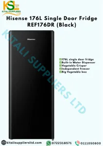 Hisense 176L Single Door Fridge REF176DR (Black)