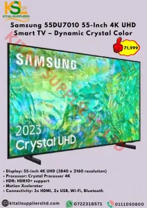 Samsung 55DU7010 55-Inch 4K UHD Smart TV - Dynamic Crystal Color