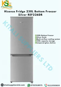 Hisense Fridge 230L Bottom Freezer Silver REF226DR