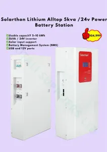 Solarthon Lithium Alltop 5kva /24v Power Battery Station