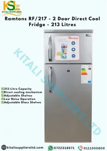 Ramtons RF/217 - 2 Door Direct Cool Fridge 213 Litres