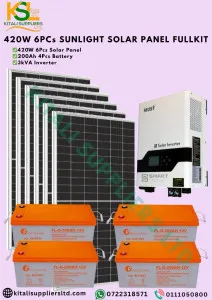 420W 6PCS SUNLIGHT SOLAR PANEL FULLKIT