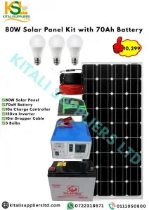 80W Solar Panel Kit with 70Ah Battery