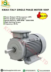 KMAX ITALY SINGLE PHASE MOTOR 10HP