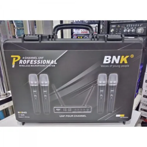 BNK BK240 Professional 4-Channel UHF Wireless Microphone System – Public Address & PA Sound Solution