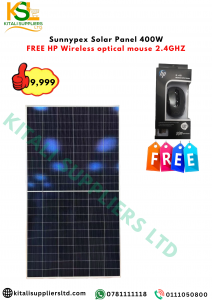 Sunnypex 400W High-Efficiency Solar Panel + FREE HP 2.4GHz Wireless Optical Mouse