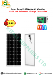 Solarmax 250W All-Weather Monocrystalline Solar Panel with FREE 10A Solar Charge Controller