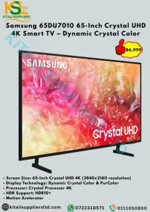 Samsung 65DU7010 65-Inch Crystal UHD 4K Smart TV - Dynamic Crystal Color