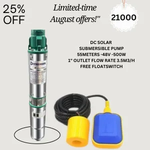 High-Performance 48V DC Submersible Water Pump – 500M Range, 55M Head