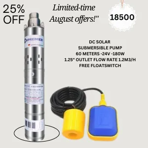 Premier 24V DC Submersible Pump – 180W Power, 60M Head for Efficient Water Lifting