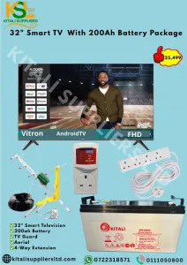 32" Smart TV With 200Ah Battery Package