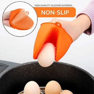 HeatShield™ Kitchen Silicone Oven Mitts & Anti-Scalding Plate Clips – Heat-Resistant Hand & Bowl Gripper for Oven, Microwave & Dining Safety