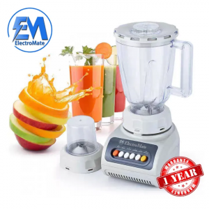 ElectroMate EM Blender 2-in-1 BD02 – 1.5L Classic Juicer & Grinder with Multifunctional Jug, Bottle & Garlic Processor
