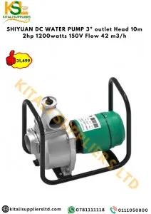 SHIYUAN DC Water Pump 3” 2HP 1200W 150V – 42 m³/h Flow