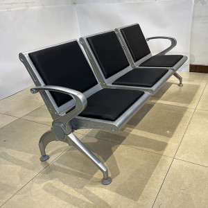 Visitor’s 3-Seater Office Waiting Bench – Heavy Duty Steel Reception Chair