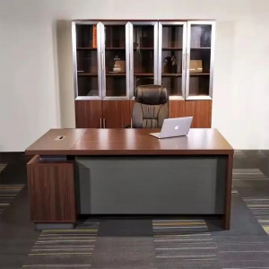 Executive Office Desk – Rectangular Director’s Office Table with Storage