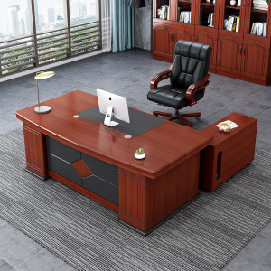 180cm Executive Office Desk – Veneer Mahogany Director’s Office Table