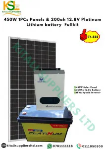 450W Solar Kit with 200Ah Lithium Battery & 1kVA Inverter