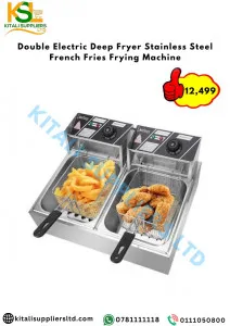 Double Electric Deep Fryer | Stainless Steel Chips & Chicken Fryer