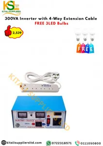 Buy 300VA Inverter with Extension Cable + FREE LED Bulbs