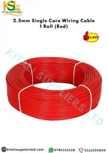 2.5mm Single Core Red Electrical Cable – 1 Roll (Reliable, Safe, Flexible)