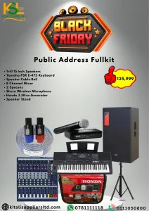 Public Address Fullkit – Trill Speakers, Yamaha Keyboard, Generator & More | Black Friday Deal