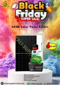 485W Solar Panel Kit with 600w Inverter & 100Ah Lithium Battery | Black Friday Deal