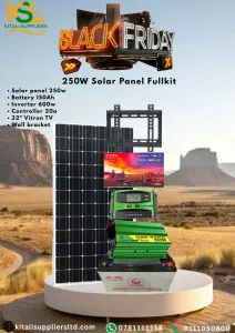 250W Solar Kit with 32" Vitron TV – 150Ah Battery, 600W Inverter, 20A Controller & Wall Bracket