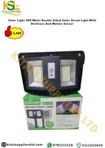 300W Double-Sided Solar Street Light – Motion & Darkness Sensor | High-Lumen Outdoor LED Lighting
